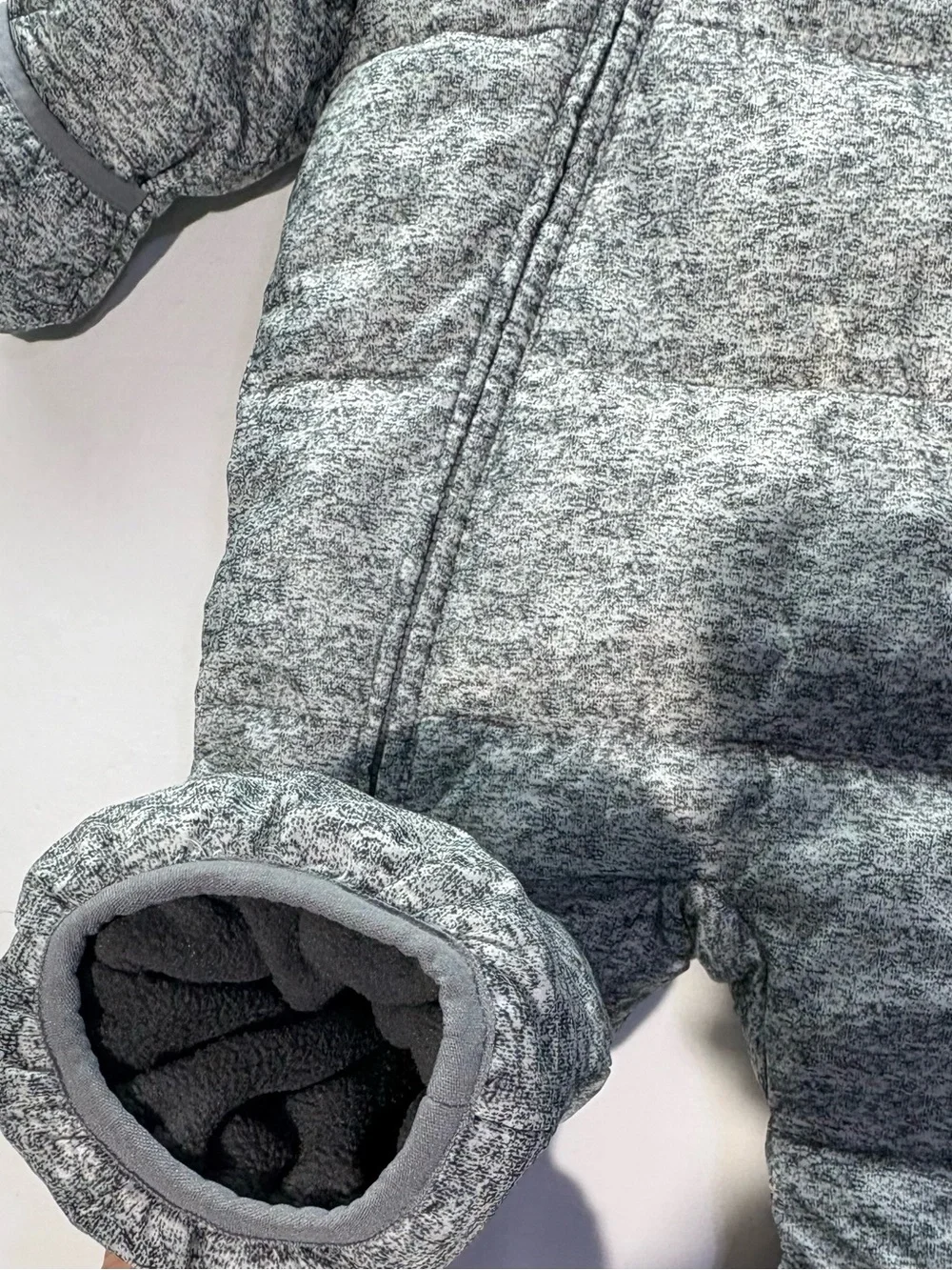 Baby Gap Cold Control Ultra Max, Heather Puffer Snowsuit with Bear-Ear Hood.